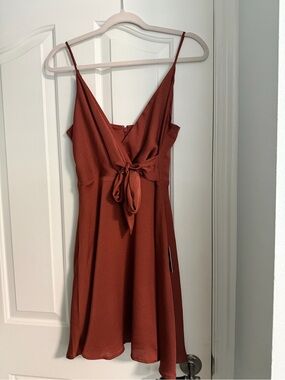 Express Tie-Front Dress in Rust NWT